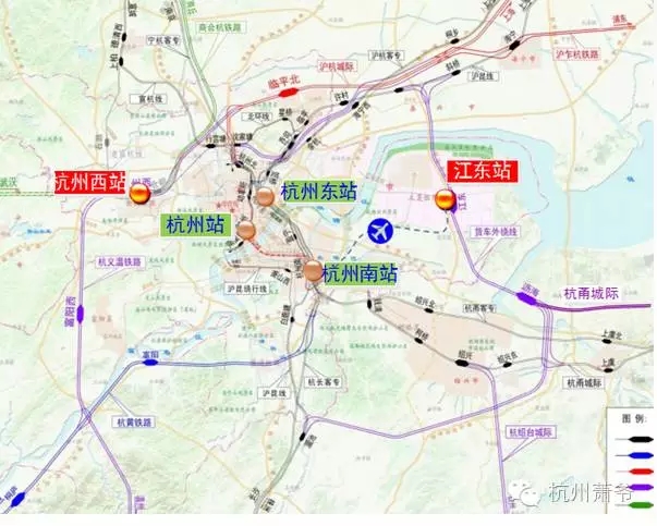 最新修编的铁路杭州枢纽示意图